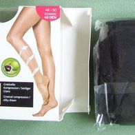 Vivess 48-50 Schwarz 40den Stützstrumpfhose Kompression Seidig Massage Strumpfhose