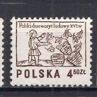 Polen 1977 Freimarken: Holzschnitte MiNr. 2537 - 2538 gestempelt