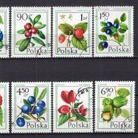 Polen 1977 Waldfrüchte MiNr. 2487 - 2494 gestempelt -1