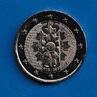 Frankreich 2 Euro 2018 Kornblume der 1. Weltkrieg sorry für das schlechte Bild