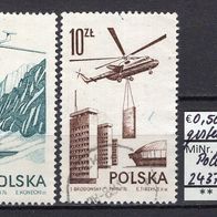 Polen 1976 Das moderne Flugwesen (I) MiNr. 2437 - 2438 gestempelt -1