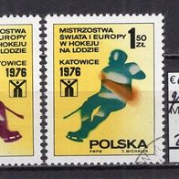 Polen 1976 Eishockey-Europa- und Weltmeisterschaft, Kattowitz MiNr. 2439 - 2440 geste