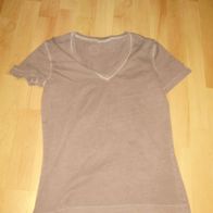 Closed Shirt grau Vintage V-Ausschitt S