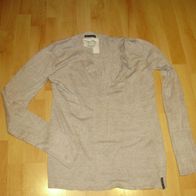 Marc O´Polo Feinstrick Pullover hellgrau Leinen M