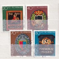 Schweiz MiNr. 1199-1202 Pro Patria kpl. gestempelt M€ 3,80 #E106b