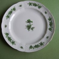 Seltmann Weiden Kuchenplatte Teller Platte 26,5cm Grüne Blume Goldrand