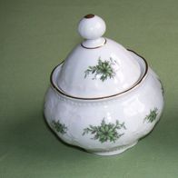 Seltmann Weiden Zuckerdose mit Deckel Deckeldose Dose Zucker Grüne Blume Goldrand
