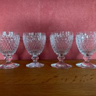Villeroy & Boch "Boston" - 4 x Wasserglas mit Fuß in TOPzustand!