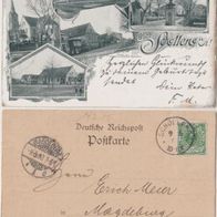 Schollene-Havel-Litho AK 1900 Gemeinde 5 Ansichten Erh.1
