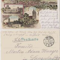 Stadtilm-Litho-AK-1916 Gruss aus Karte mit 5 Bildern, Erh1