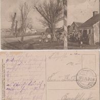 Stawiszki-Stawitski-Polen-AK 1915 Storchennest und Straßenansicht , Erh.1