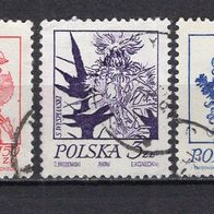 Polen 1974 Freimarken: Blütengemälde MiNr. 2296 - 2301 gestempelt