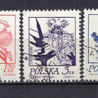 Polen 1974 Freimarken: Blütengemälde MiNr. 2296 - 2301 gestempelt -1