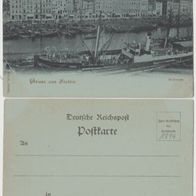 Stettin-AK-Bollwerk mit Schiff Schweden, Mondscheinkarte, Erh1