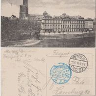 Strassburg-Elsass-AK-1916 Altes Schloss und Münster mit Prüfstempel, Erh.1