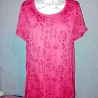 CECIL Damen Marken Sommer Tunika Gr.42/44 pink mit Spitze