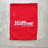 Sportbeutel Turnbeutel rot neu, Aufschrift Höffner, Maße: ca. 31x43cm