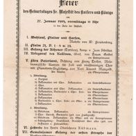Königliches Gymnasium zu Kreuznach, 1909, FEIER, Kaiser-Geburtstag