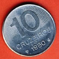 Brasilien 10 Cruzeiros 1980