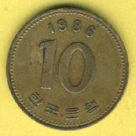 Südkorea 10 Won 1986