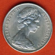 Australien 20 Cents 1974 Schnabeltier