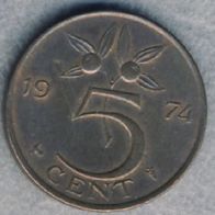 Niederlande 5 Cent 1974 Top