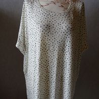 Gina Benotti Damen Marken Sommer Shirt Gr.54 creme grau gepunkt. Neu Eti