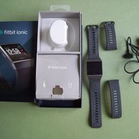 Fitbit ionic Ersatzteile Ladekabel OVP 2x Silikon Armband Grau