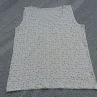 Stretchtop beige mit Streublümchen Gr. L