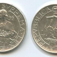 San Marino Silber 10 Lire 1935 R Personifikation der Gerechtigkeit, Rar, vz