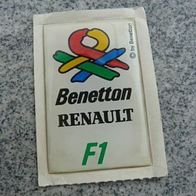 Aufkleber dickes Kunststoff Benetton Renault F 1 90er Jahre Sticker