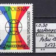 Polen 1972 25. Kongress des Internationalen Genossenschaftsverbandes MiNr. 2173 geste