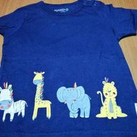 Dunkelblau Shirt mit Aufdruck - Gr. 80/86 - JAKO-O