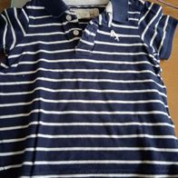 Blau weiß gestreiftes Shirt - Poloshirt - Gr. 80 - H&M