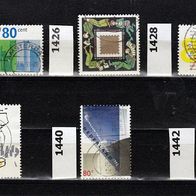 Niederlande Mi. Nr. 1422 + 1426 + 1428 + 1434 + 1440 + 1442 o <