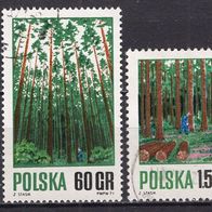 Polen 1971 Forstwirtschaft MiNr. 2067 - 2069 gestempelt