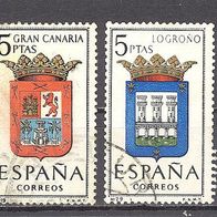 Spanien, ab 1962, Wappen, 4 Briefm, gest./ postfr.