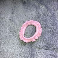 Selbst gehäkeltes Haargummi (handarbeit, handmade) rosa