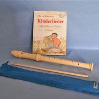 Blockflöte Flöte ca. 30 cm Kinder mit Liederbuch Kinderlieder