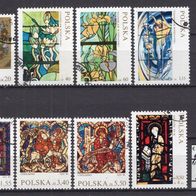 Polen 1971 Glasmalerei MiNr. 2102 - 2109 gestempelt