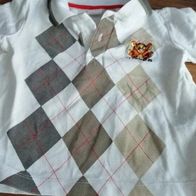 Weißes Shirt mit Aufdruck - Poloshirt - Gr. 80 - H&M - Disney