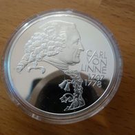 Schweden 20 Ecu 1995 PP Carl von Linne Silber