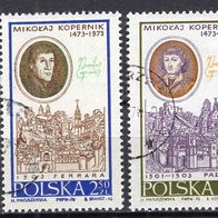 Polen 1970 500. Geburtstag von Nikolaus Kopernikus (1973) MiNr. 2014 - 2016 gestemp 1