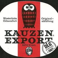 ALT ! Bieretikett "Kauzen Export" Klosterbräu (bis 1975) Ochsenfurt Lkr. Würzburg