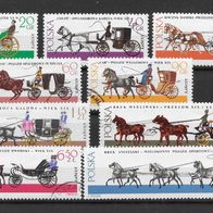 001) Polen 1965 Kutschen Mi. Nr. 1644/52 kpl. Satz gestempelt