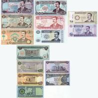 Banknoten aus IRAK - 14 Stück - alle Banknoten UNC
