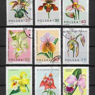 002) Polen 1965 Blumen Mi. Nr. 1612/20 kpl. Satz gestempelt