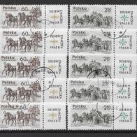 004) Polen 1965 Tag der Briefmarke Mi. Nr. 1621/22 kpl. Satz 5 mal gestempelt