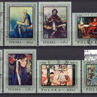 Polen 1968 Polnische Gemälde MiNr. 1864 - 1871 gestempelt