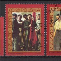 Polen 1968 5. Parteitag der Vereinigten Polnischen Arbeiterpartei MiNr. 1882 - 1884 g